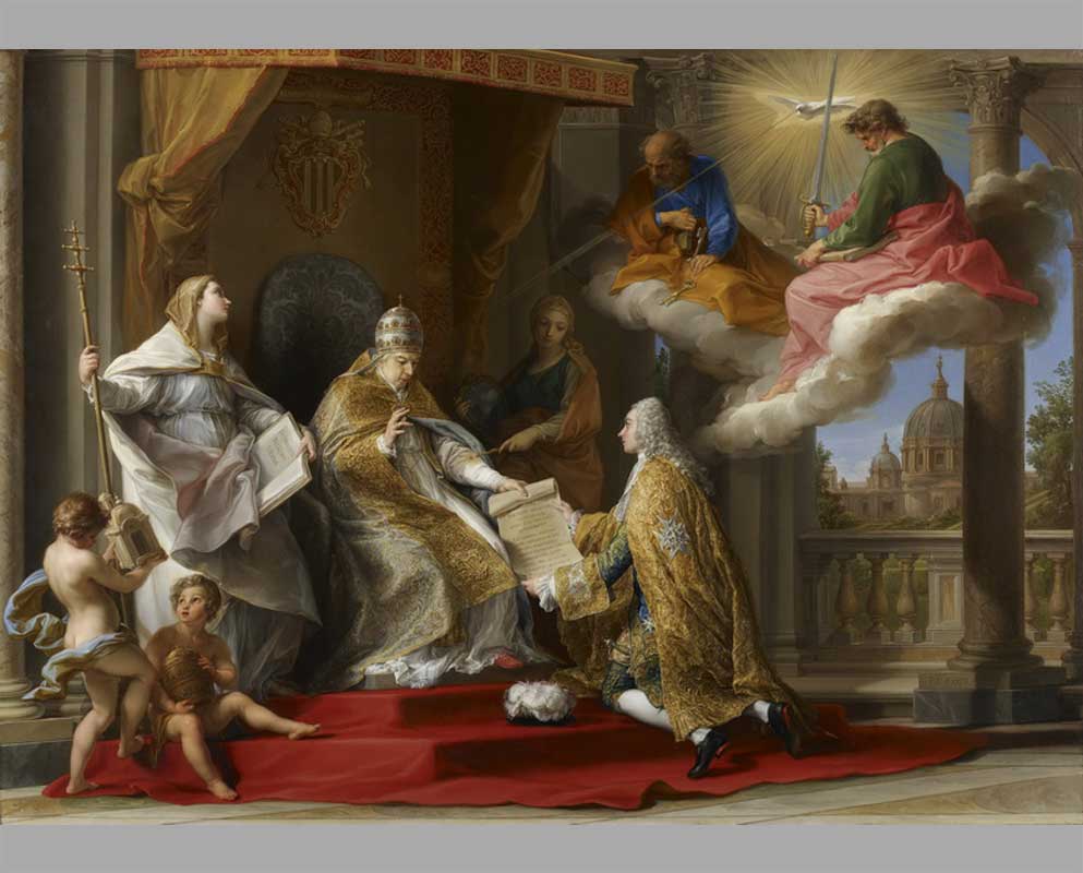 27 Папа Римский Бенедикт XIV представляет Энциклику "экс Омнибус" герцогу де Шуазель