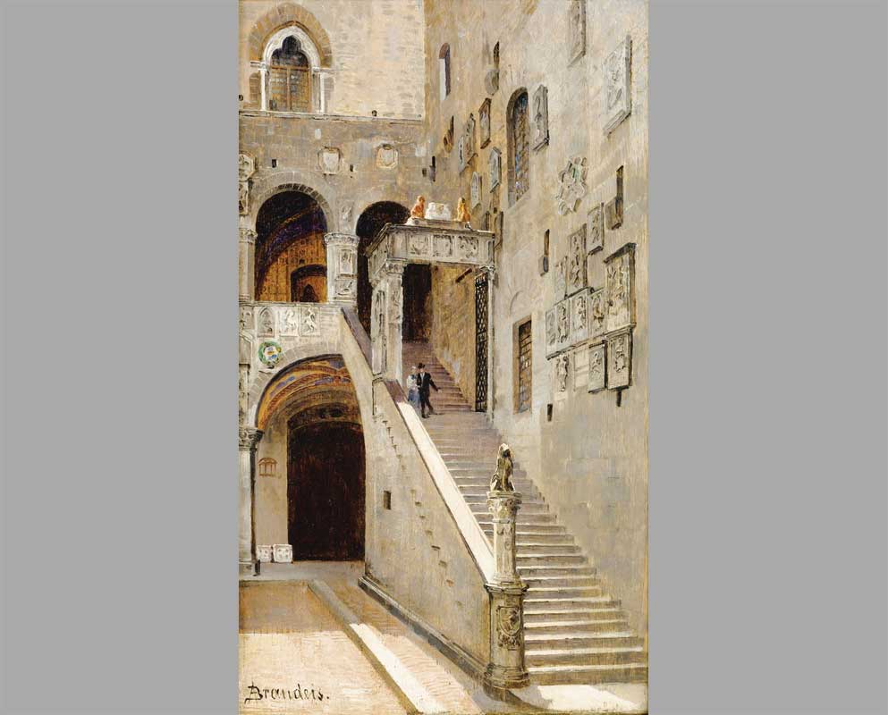 26 Лестница во внутреннем дворе Палаццо Веккьо во Флоренции