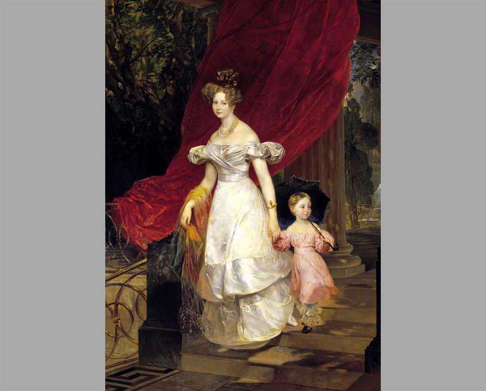 24 Портрет великой княгини Елены Павловны с дочерью Марией
