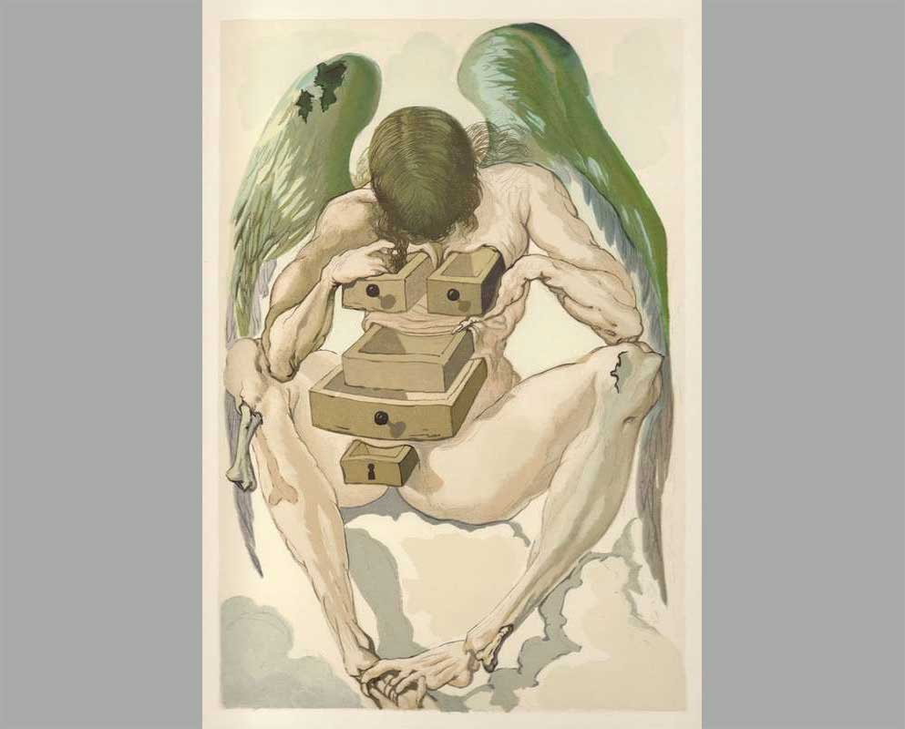 100 Иллюстрация к «Божественной комедии» Данте - Падший ангел