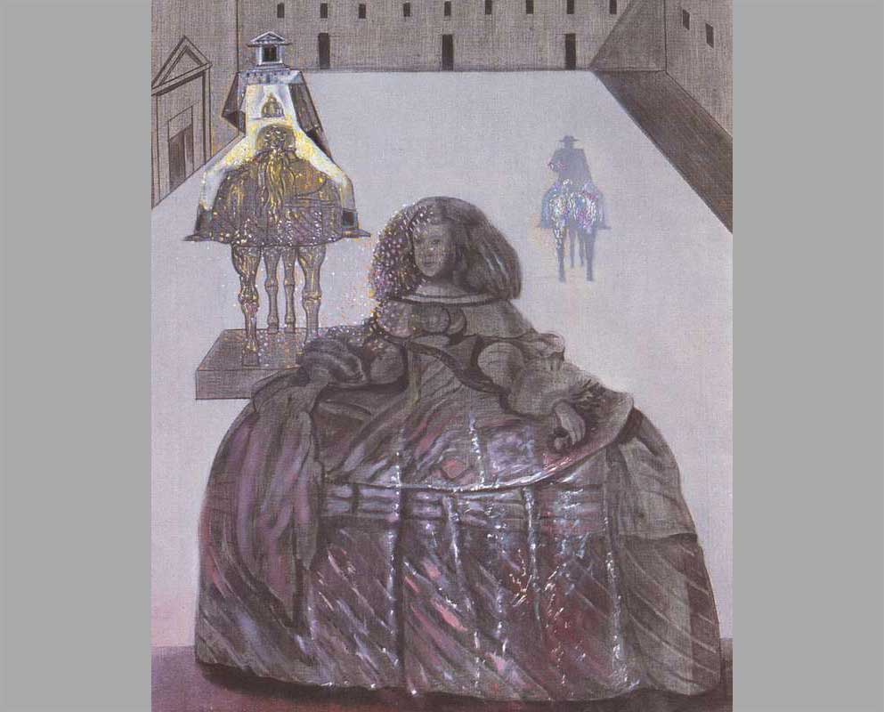 176 Инфанта Маргарита,проявляющаяся на силуэтах некоторых кавалеров во внутреннем дворе Эскориала