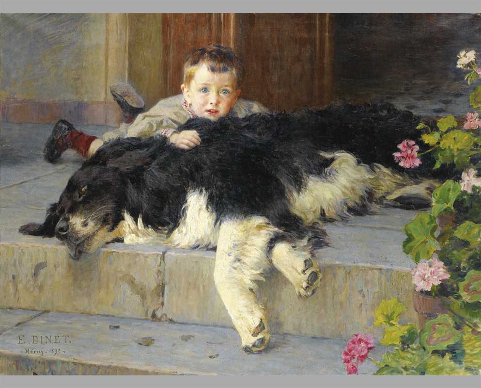 22 Маленький мальчик с собакой