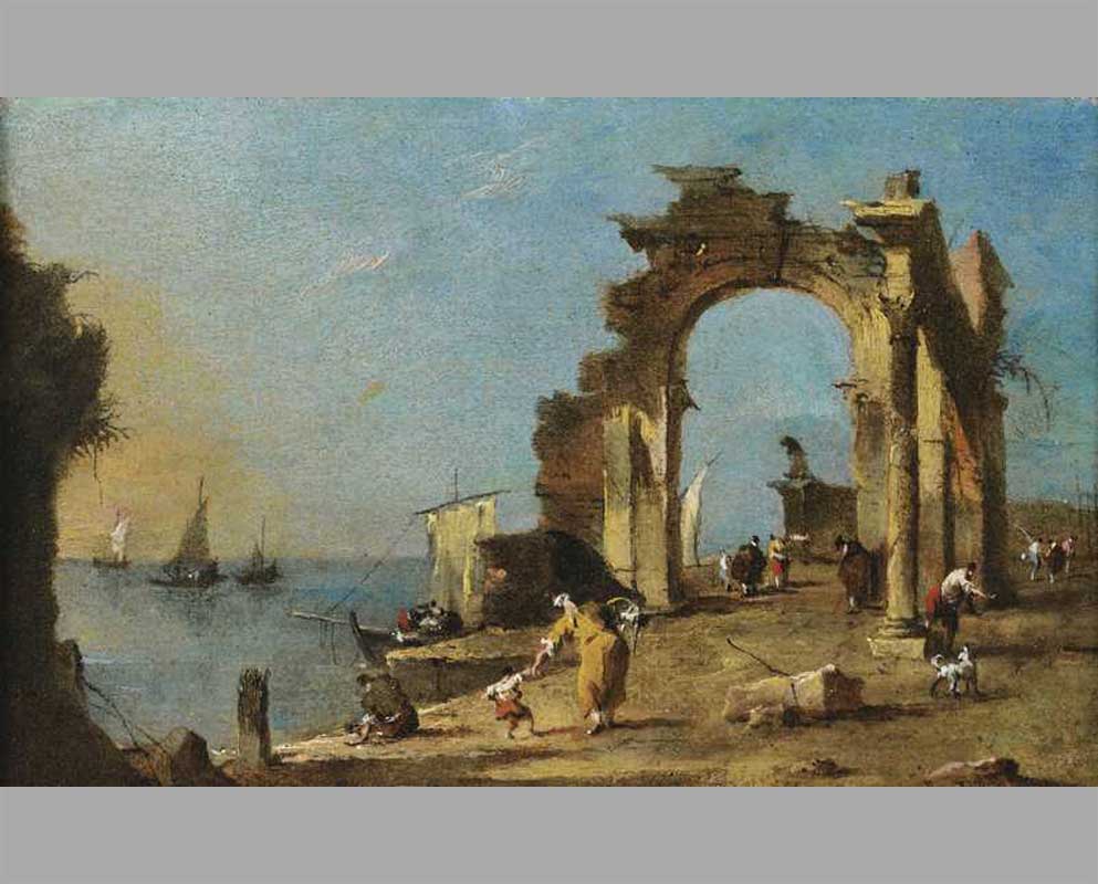 25 Разрушенная арка на берегу венецианской лагуны