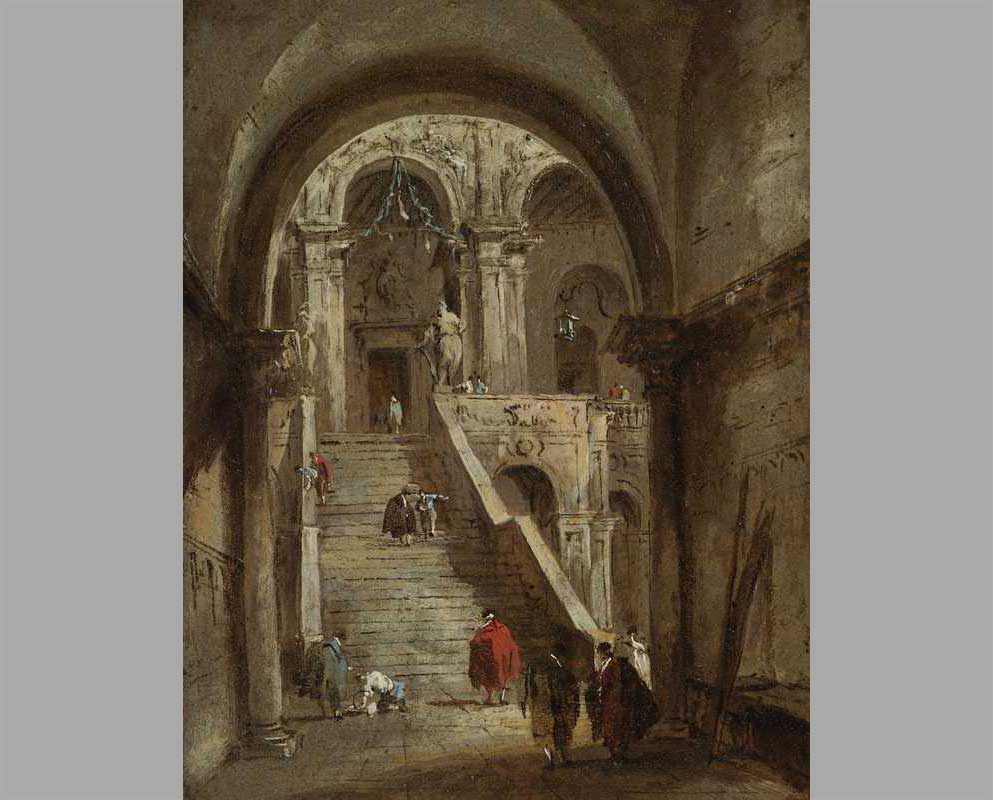 52 Двор Палаццо Дукале с лестницей гигантов