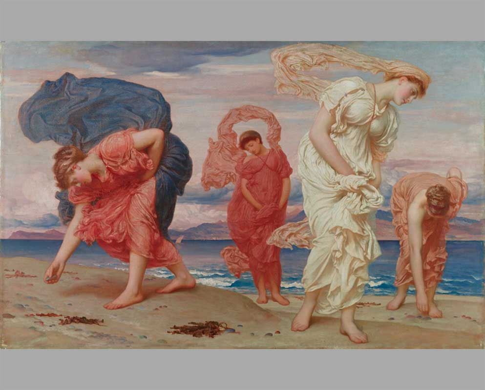 16 Греческие девушки собирают гальку у моря