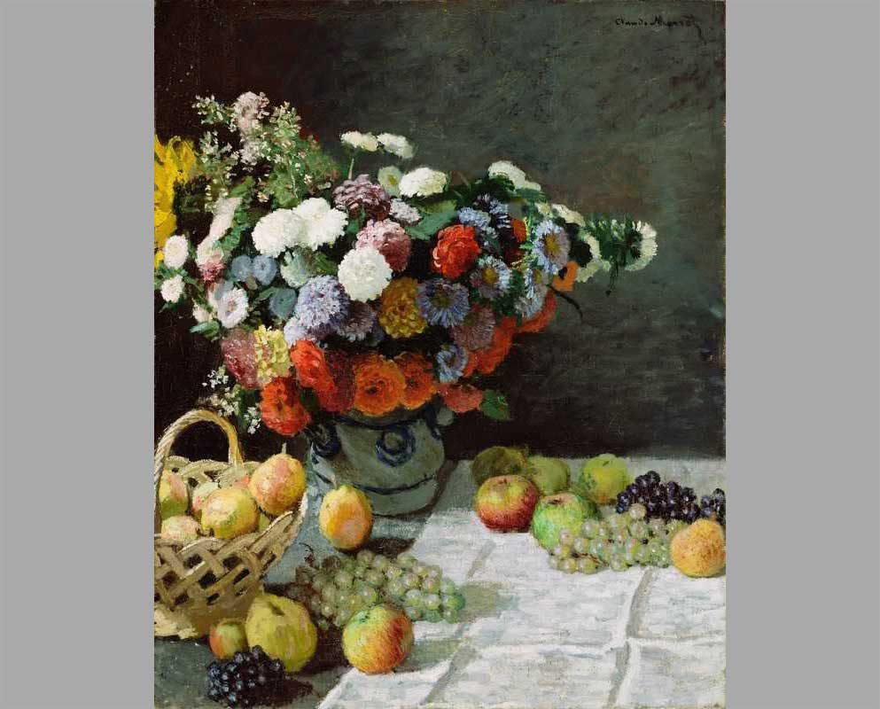 104 Натюрморт с цветами и фруктами