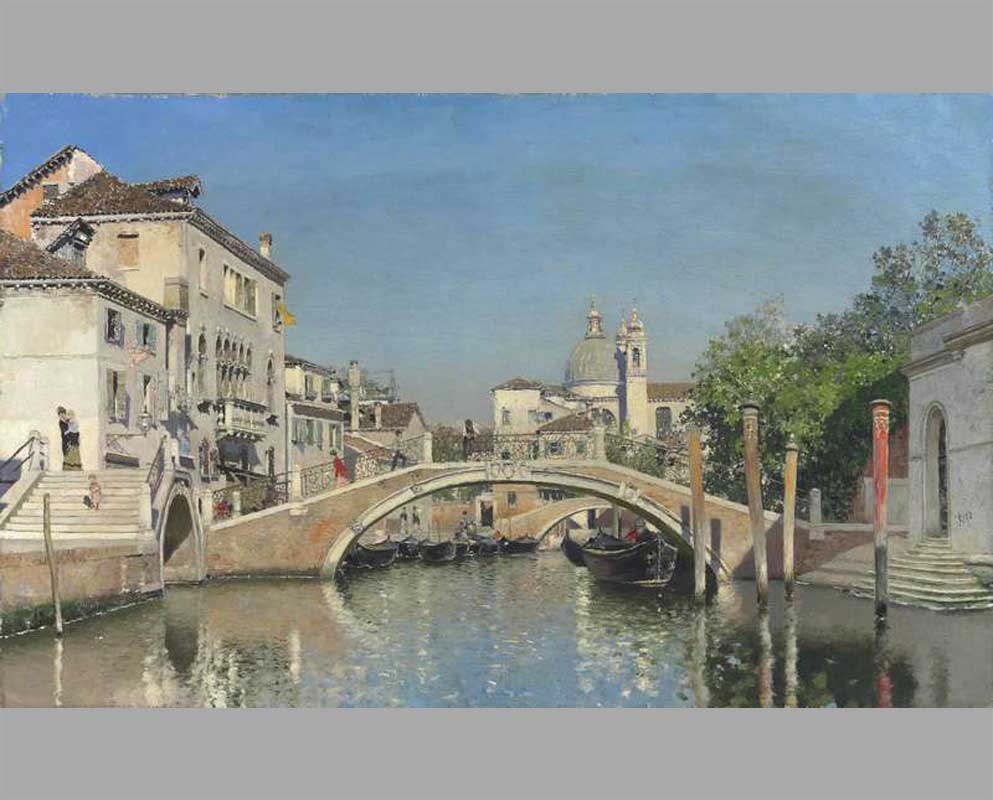 23 Венецианский канал с гондолами