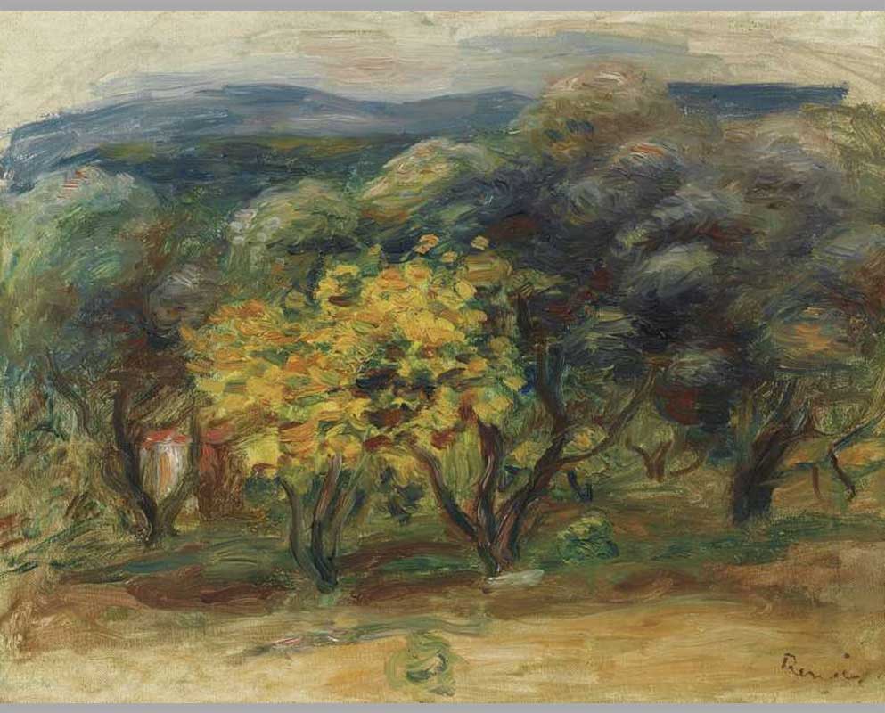 179 Пейзаж с желтым деревом