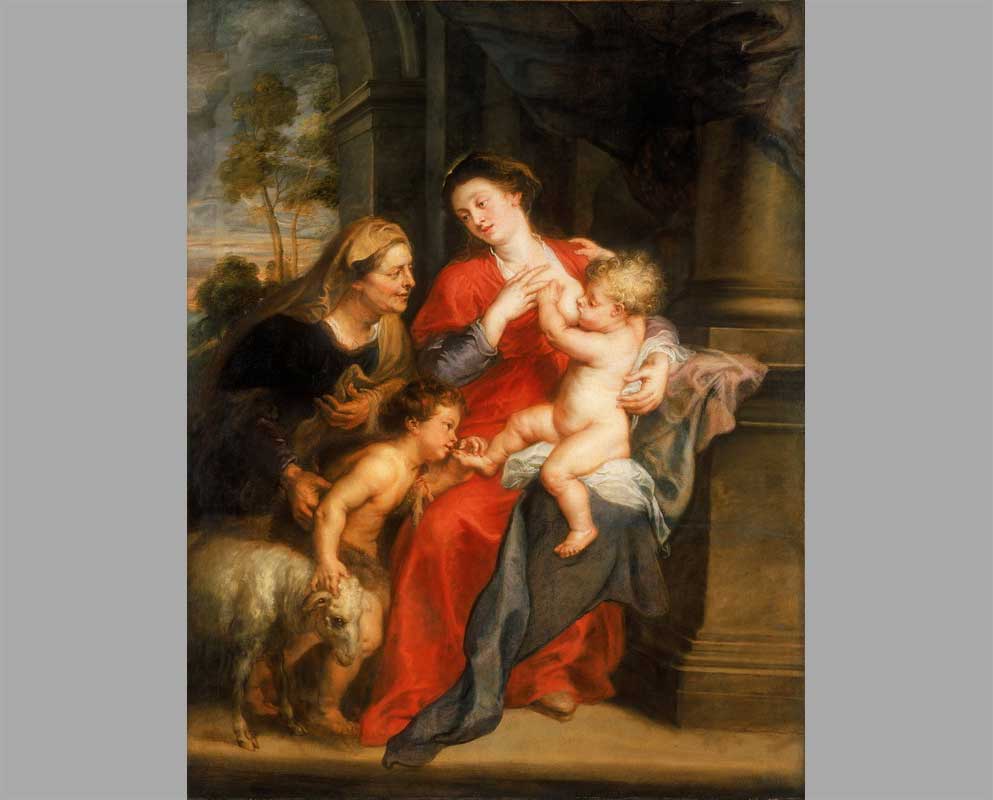 40 Богоматерь с младенцем, Елизавета и Иоанн Креститель