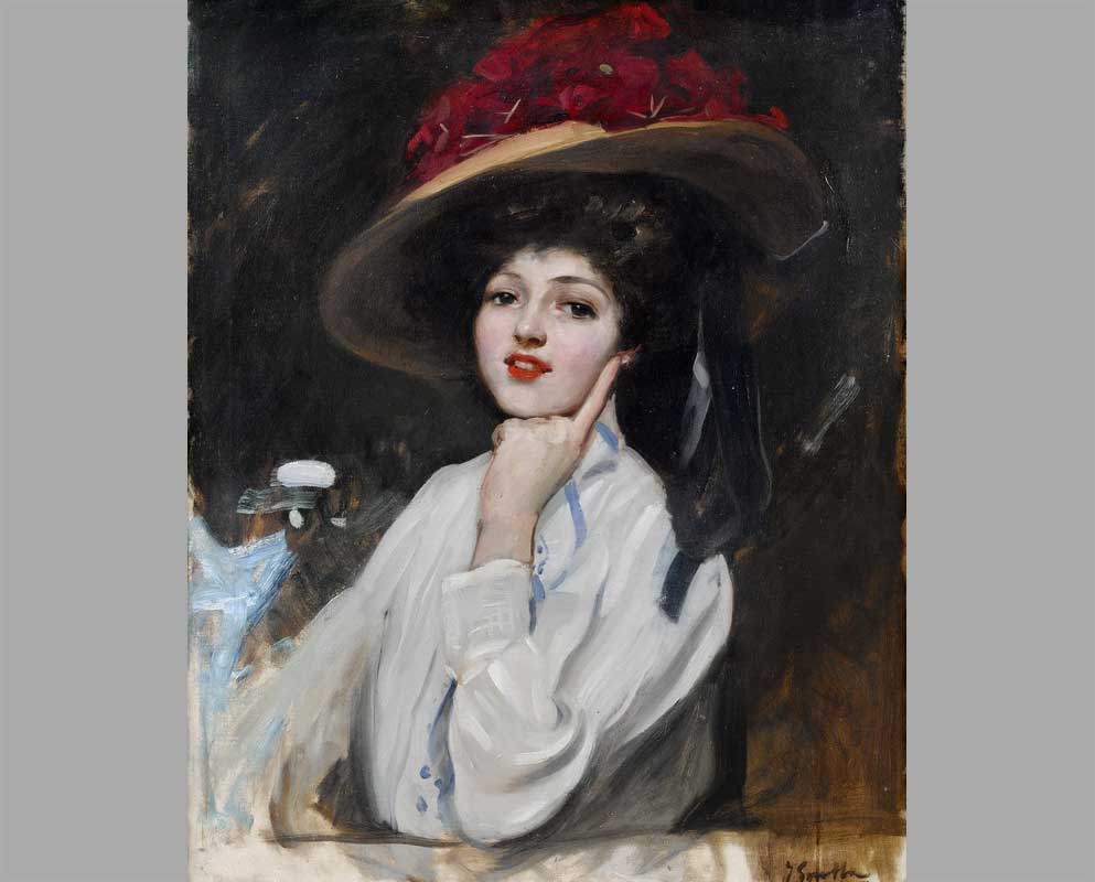 74 Портрет молодой женщины в шляпе, предположительно Ракель Меллер