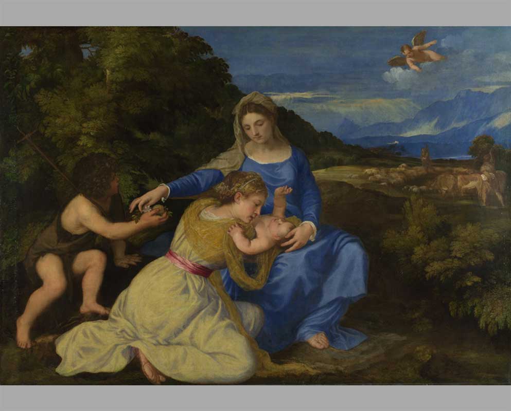 7 Богородица с младенцем, младенцем Иоанном и святой или дарителем («Мадонна Альдобрандини»)