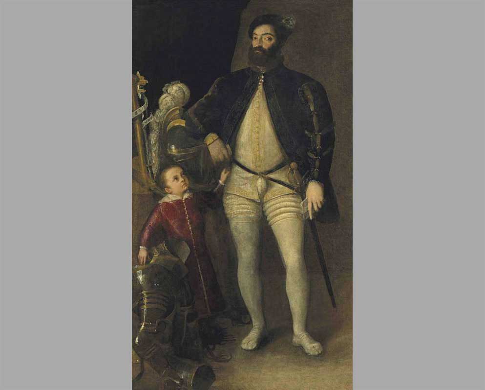 41 Двойной портрет Гвидобальдо II делла Ровере, герцога Урбино, и его сына Франческо Марии II, в полный рост