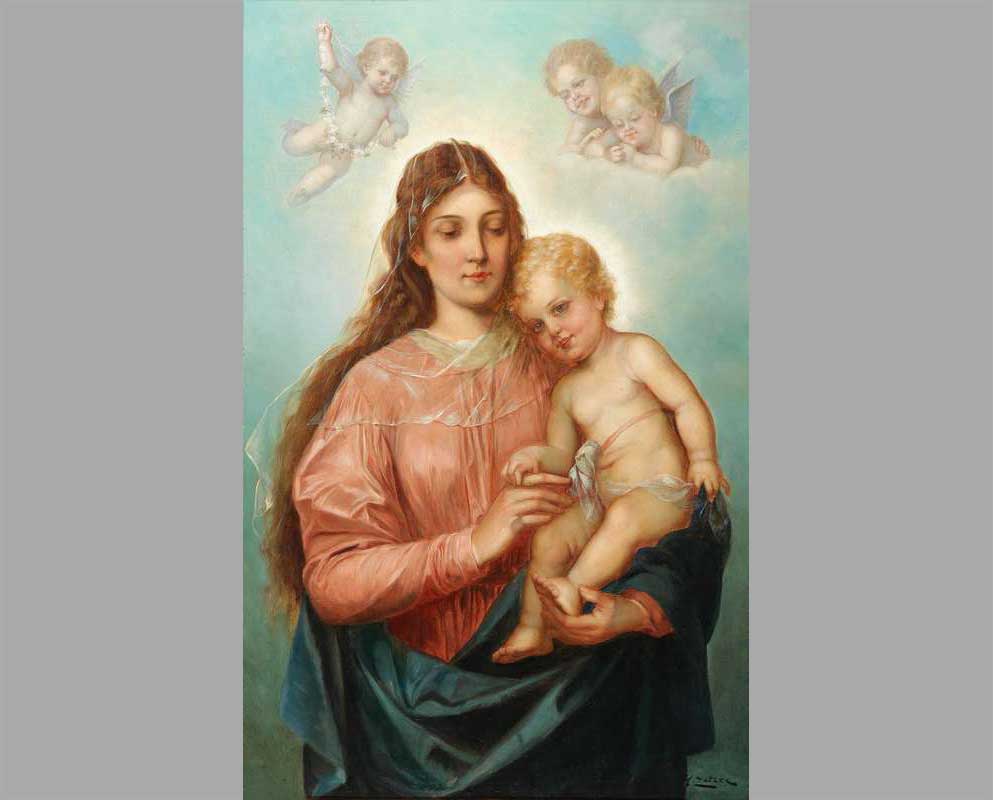 5 Мадонна с младенцем Христом и купидонами
