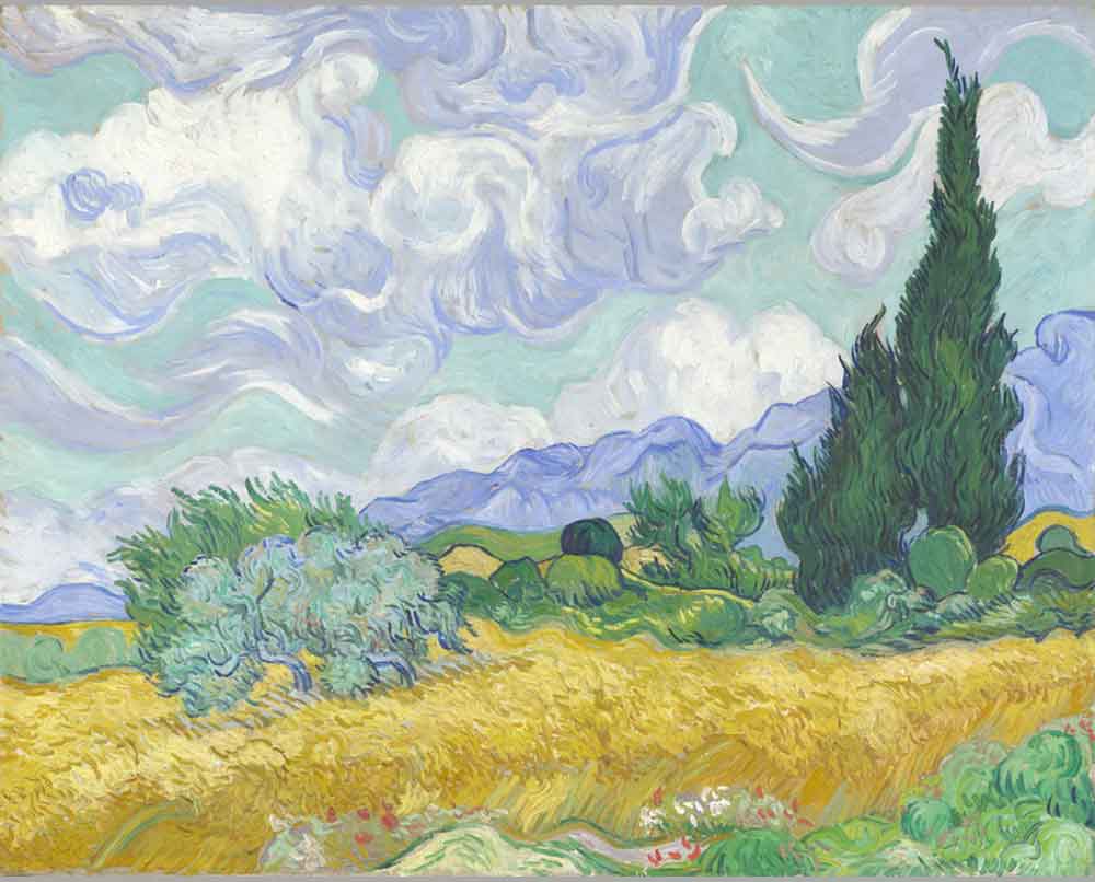 46 Ван Гог Винсент. Пшеничное поле с кипарисом