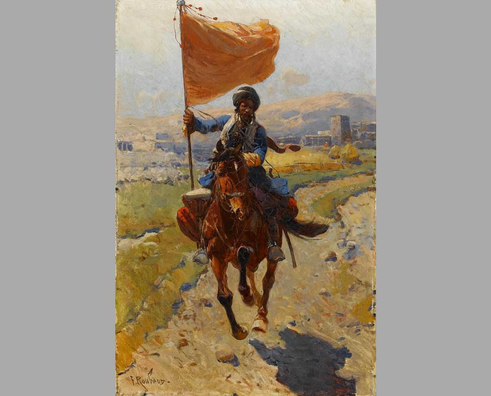 245 Франц Рубо Киргизский всадник с флагом