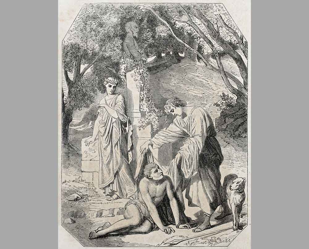 259 Гравюра Евдора и Кимодоса, мифологические Нереиды
