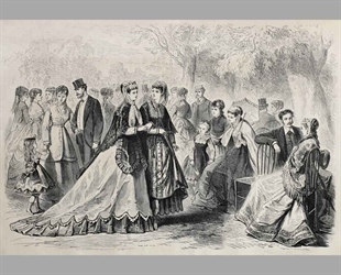 158 Гравюра Весенняя мода 1868 года в Париже