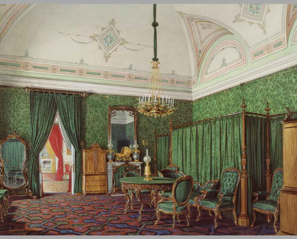 46 Эдуард Гау Зимний дворец, зеленая спальня