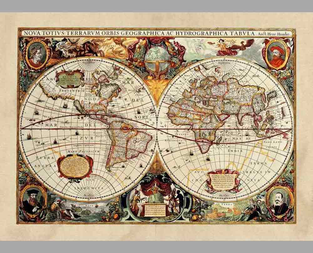 9 Старинная карта мира 5