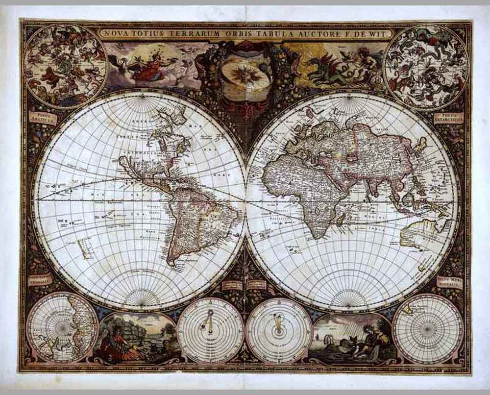 29 Старинная карта мира 16