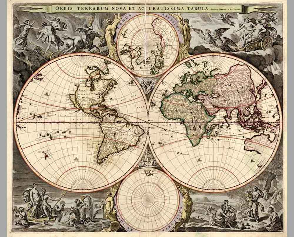 35 Старинная карта мира 20