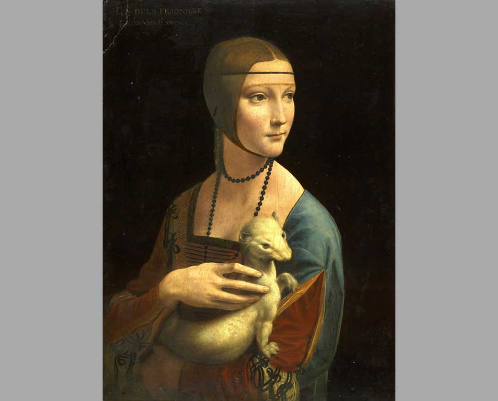 46 Леонардо да Винчи Дама с горностаем