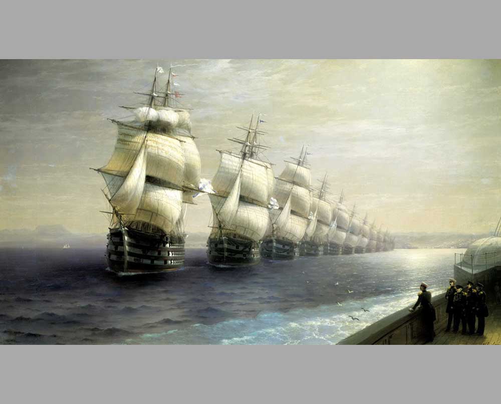 34 Иван Айвазовский Смотр Черноморского флота в 1849 году