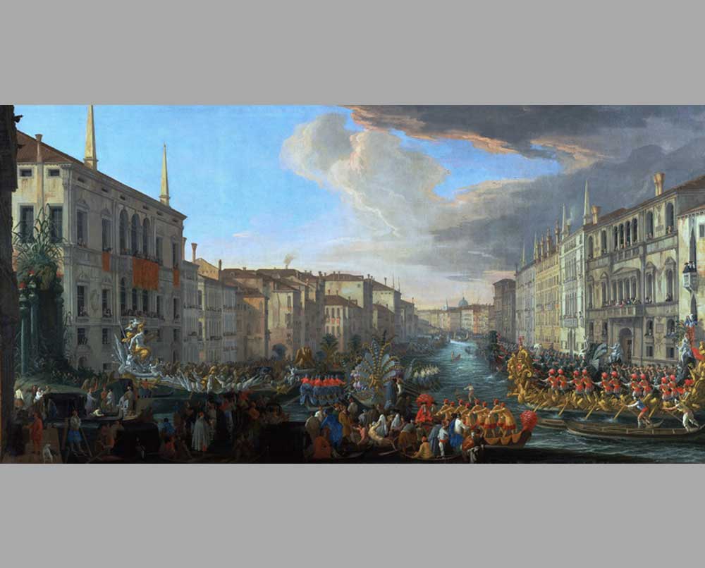 179 Лука Карлеварис Регата на Гранд канале в Венеции в честь короля датского Фридриха IV